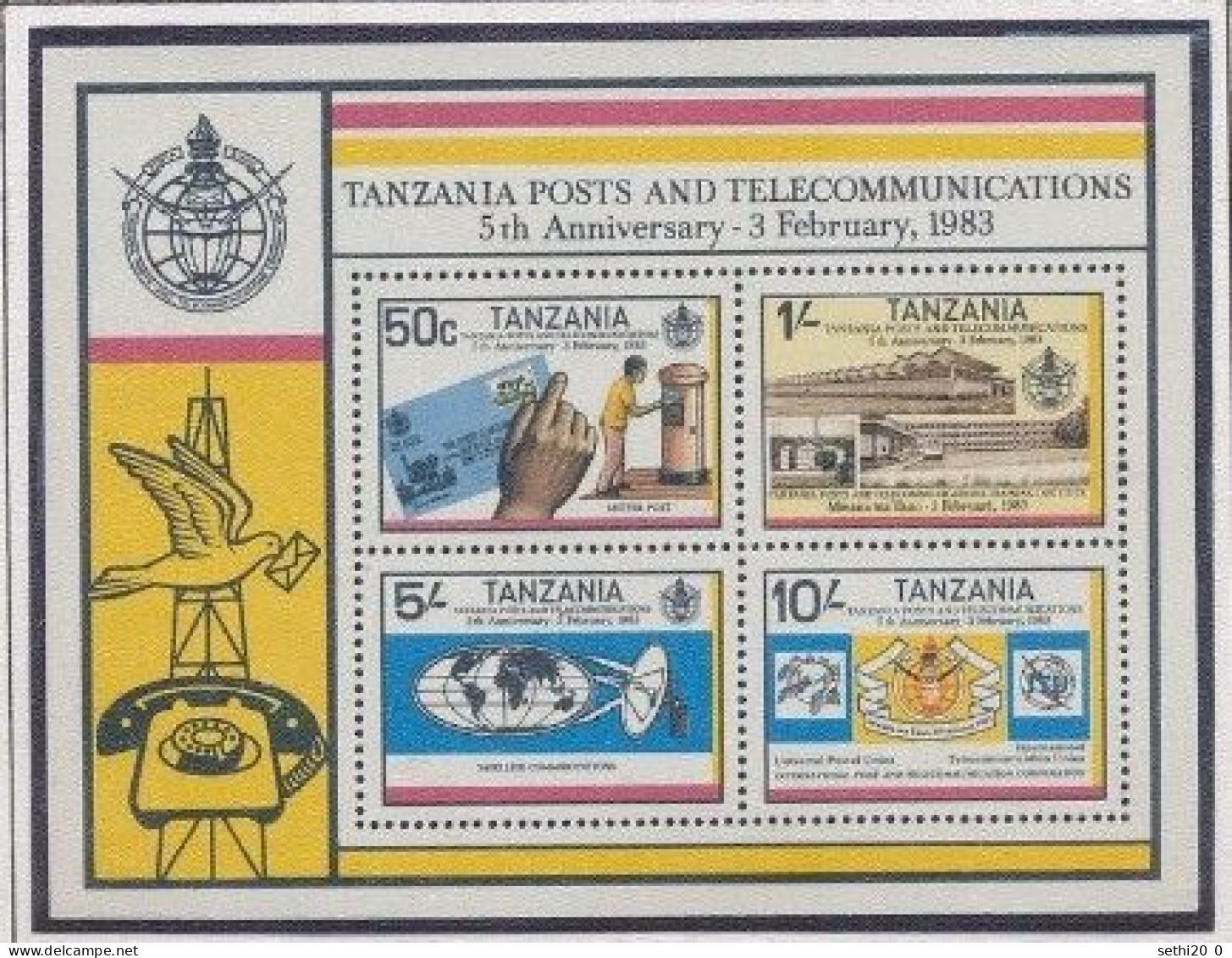 Tanzanie 1983 Postes Et Télécommunications Téléphone  MNH - Poste