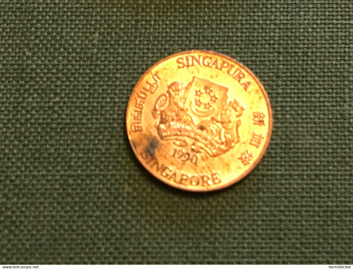 Münze Münzen Umlaufmünze Singapur 1 Cent 1990 - Singapour