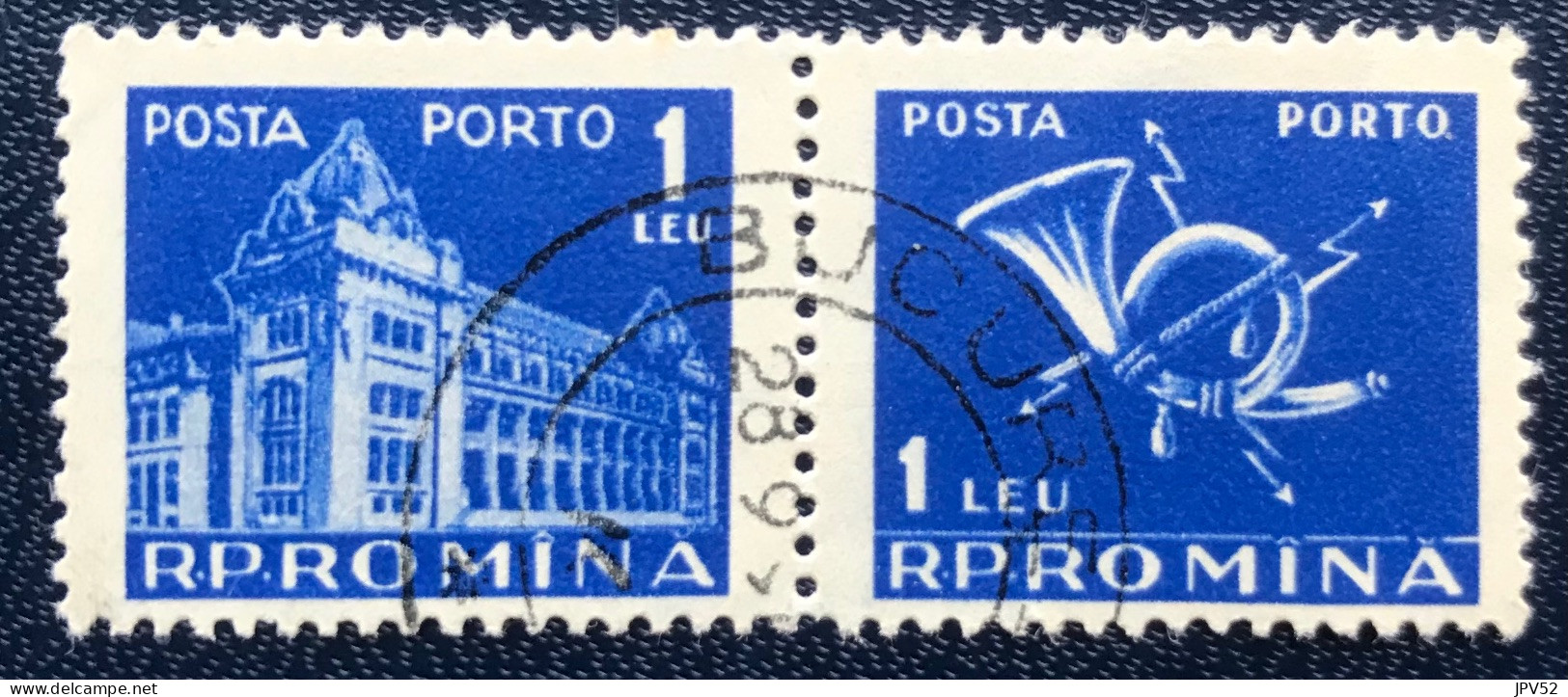 Romana - Roemenië - C14/54 - 1957 - (°)used - Michel 106 - Postkantoor & Posthoorn & Bliksems - Portomarken