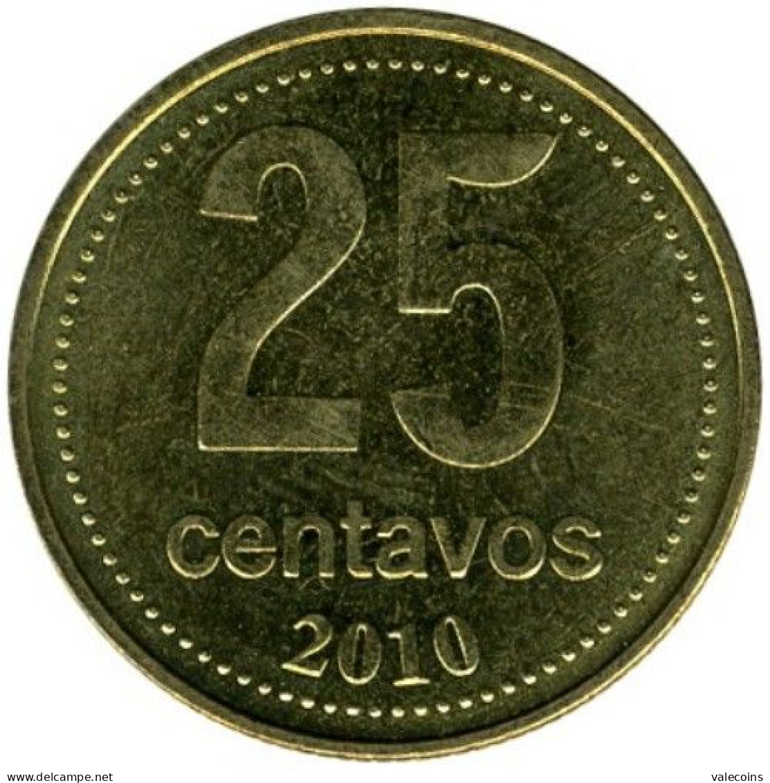 ARGENTINA - 2010 - 25 Centavos - KM 110.2 - UNC - Argentine