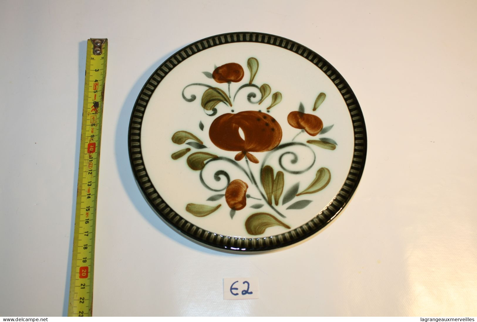 E2 Assiette - BOCH - Belgium - Argenteuil Fait Main - Décor Inaltérable - Motif Floral - Vintage 1960 - 9 - Boch (BEL)