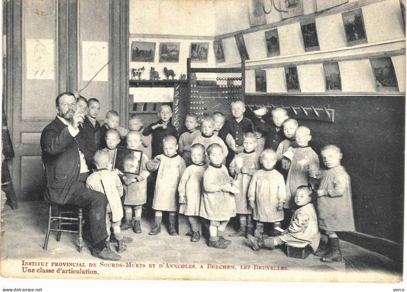 Carte POSTALE Ancienne De  BERCHEM  Les  BRUXELLES - Institut De Sourds & D'aveugles - Enseignement, Ecoles Et Universités