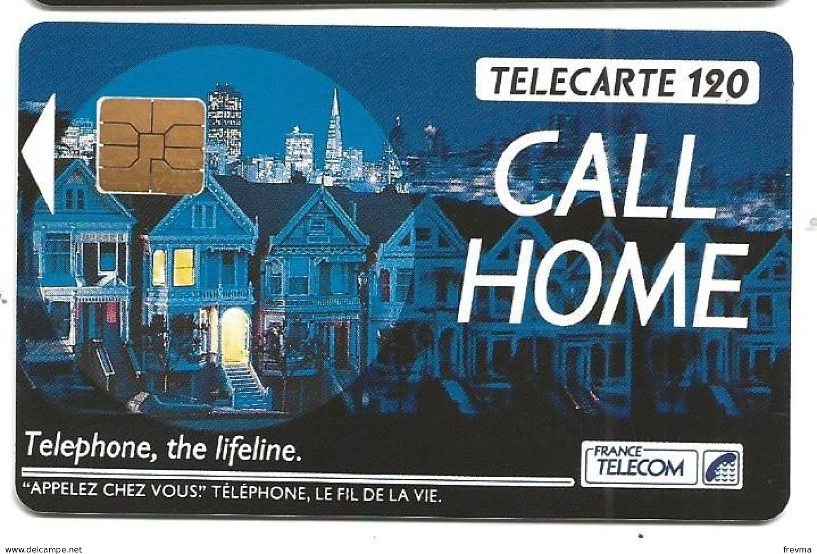 Telecarte F 121B Call Home 120 Unités Luxe SO3 - 1990