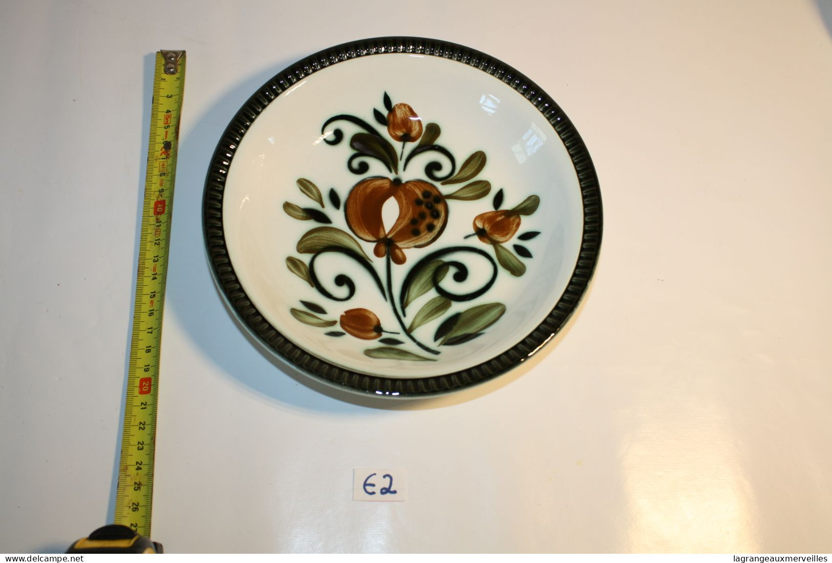 E2 Assiette Creuse - BOCH - Belgium - Argenteuil Fait Main - Décor Inaltérable - Motif Floral - Vintage 1960 - 7 - Boch (BEL)