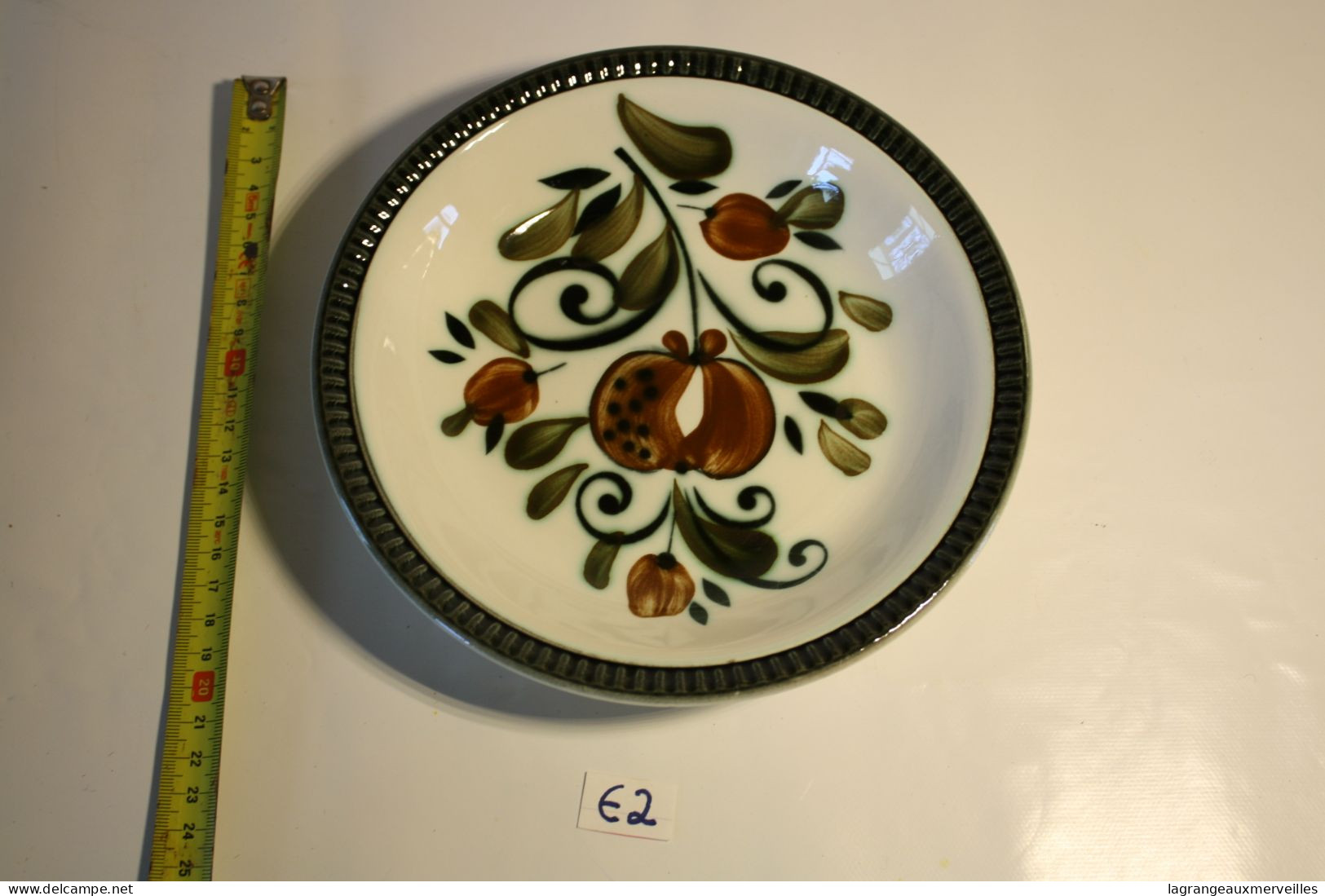 E2 Assiette Creuse - BOCH - Belgium - Argenteuil Fait Main - Décor Inaltérable - Motif Floral - Vintage 1960 - 8 - Boch (BEL)