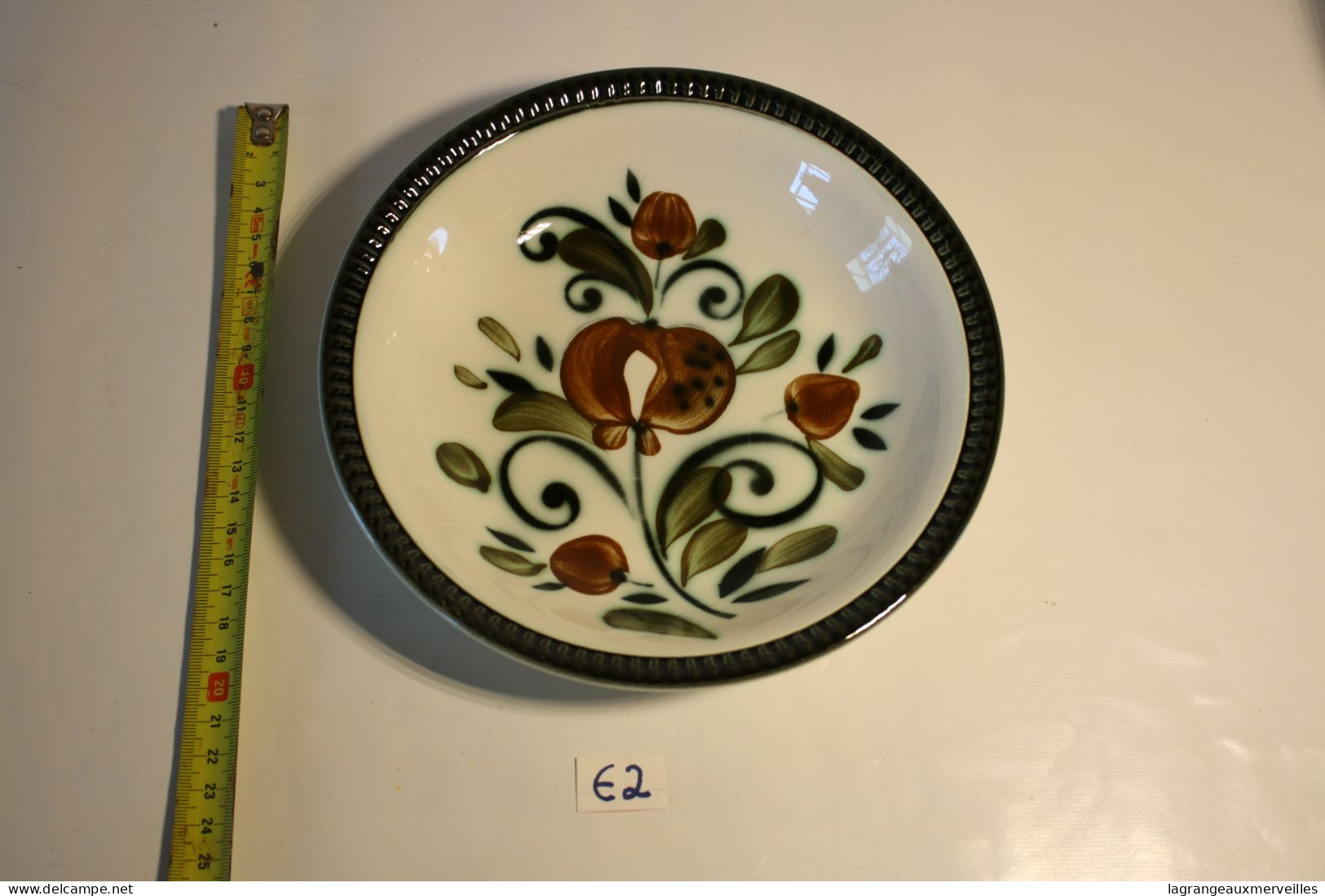 E2 Assiette Creuse - BOCH - Belgium - Argenteuil Fait Main - Décor Inaltérable - Motif Floral - Vintage 1960 - 11 - Boch (BEL)