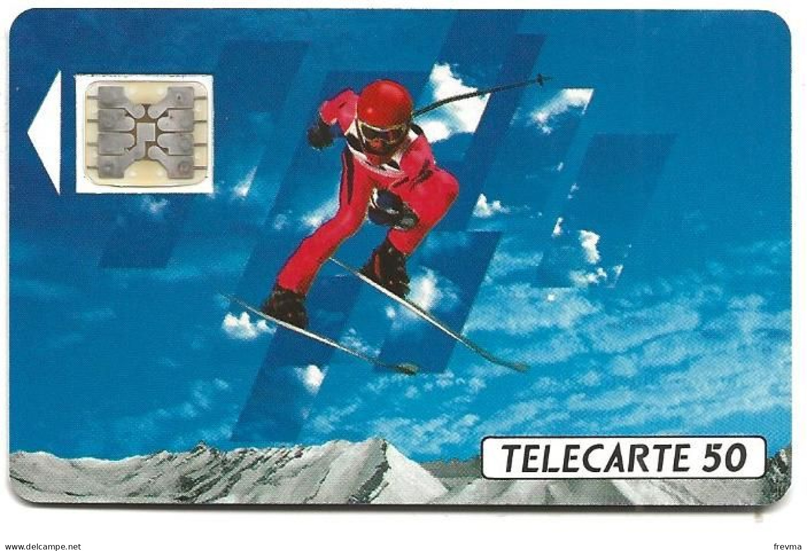 Telecarte F 132 Skieur 1- 50 Unités Luxe SC4 Ab - 1990