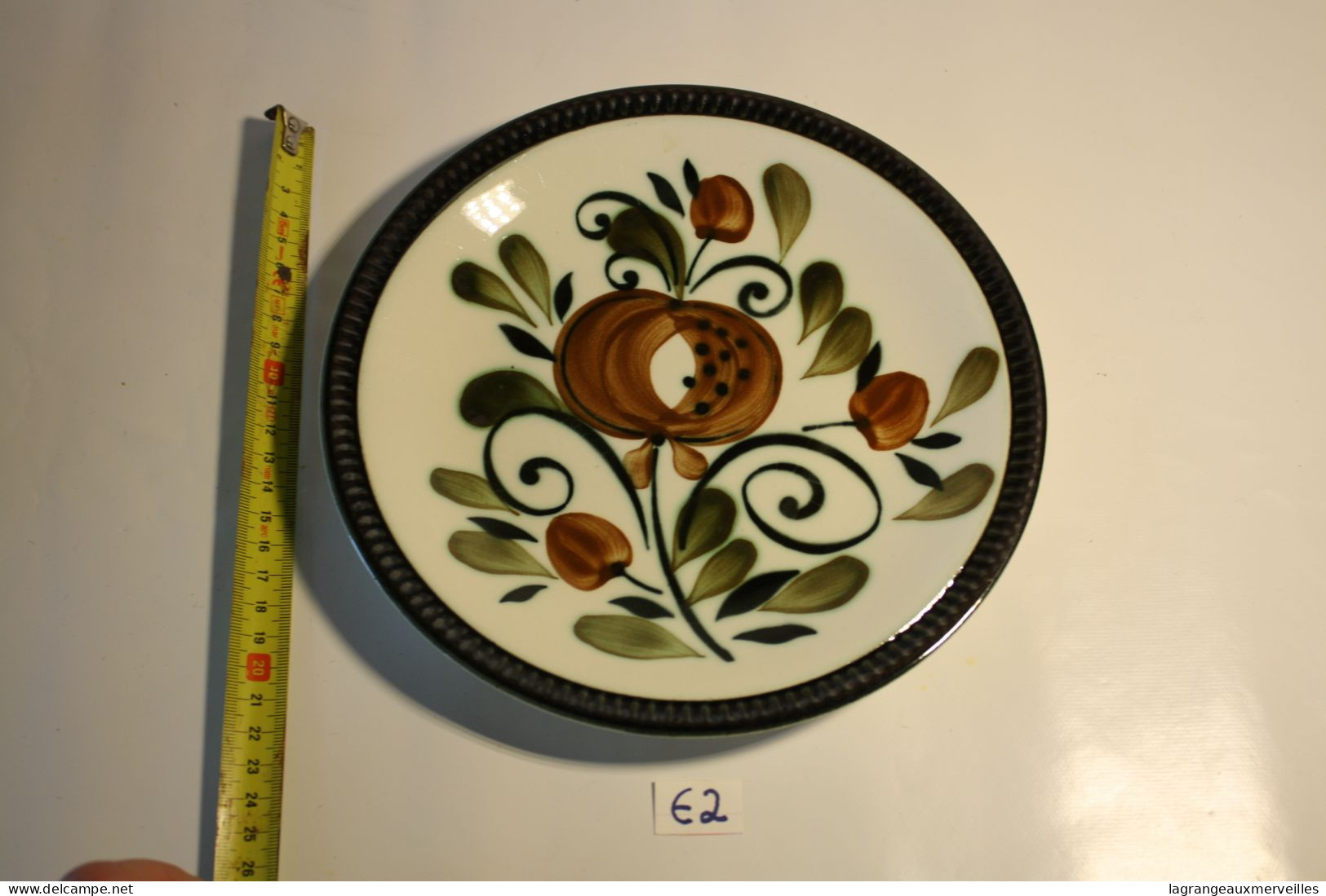 E2 Assiette Semi Creuse - BOCH - Belgium - Argenteuil Fait Main - Décor Inaltérable - Motif Floral - Vintage 1960 - 1 - Boch (BEL)