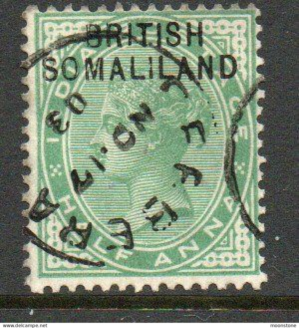 Somaliland Protectorate 1903 QV  ½ Anna Overprint On India, Used, SG 1 (BA2) - Somaliland (Protectorate ...-1959)