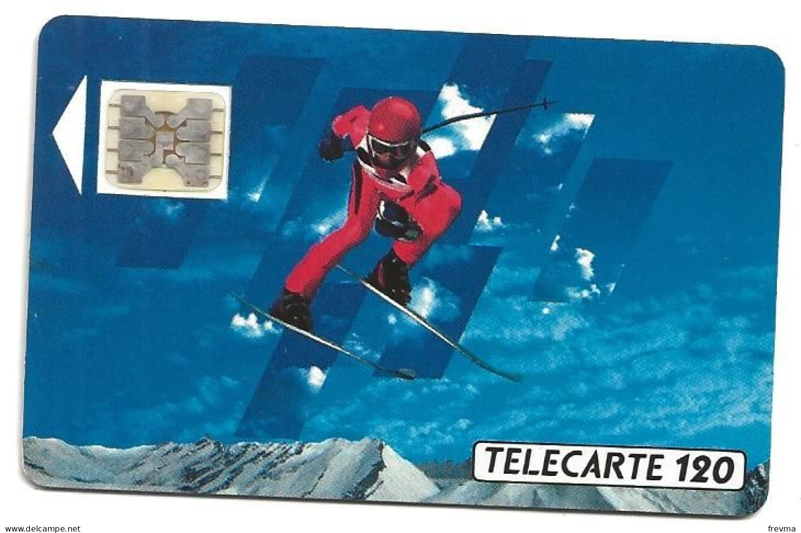 Telecarte F 133 Skieur 1- 120 Unités Luxe SC4 Ab - 1990