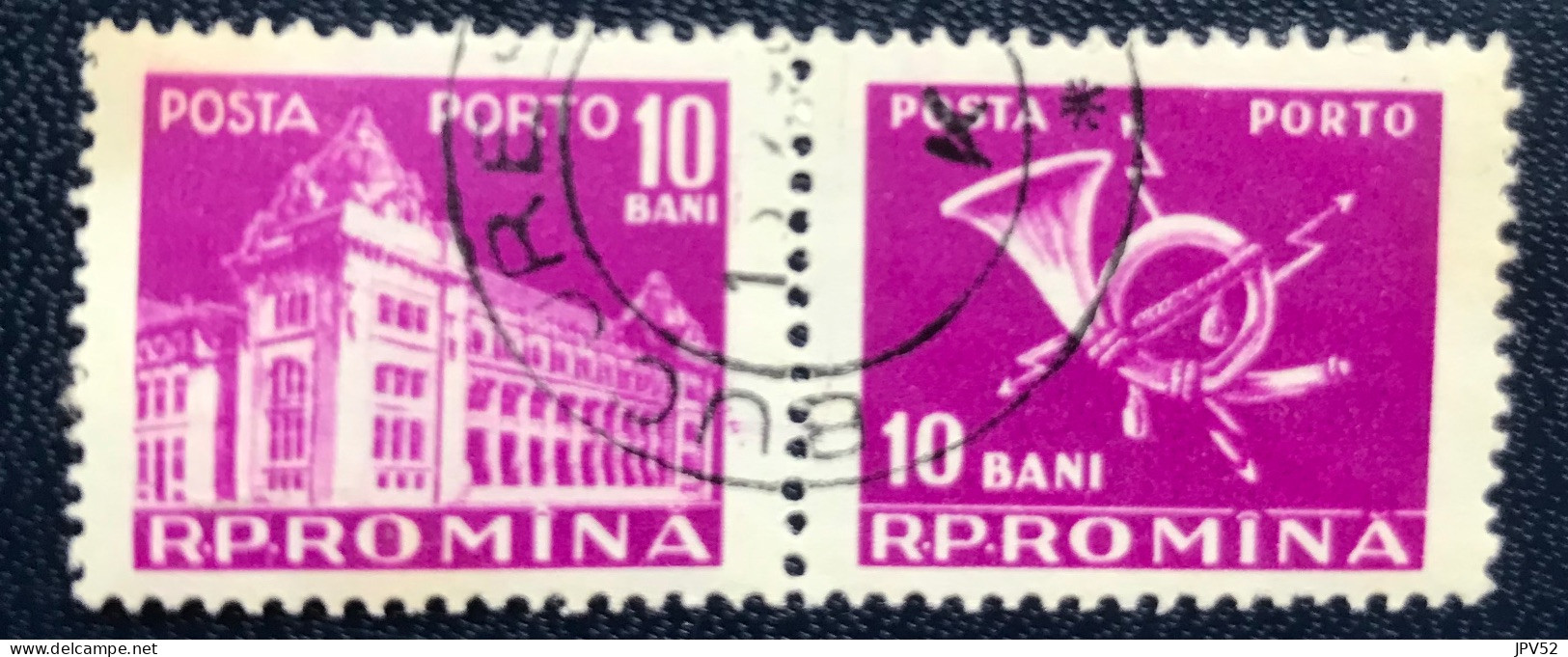 Romana - Roemenië - C14/54 - 1957 - (°)used - Michel 103 - Postkantoor & Posthoorn & Bliksem - Impuestos