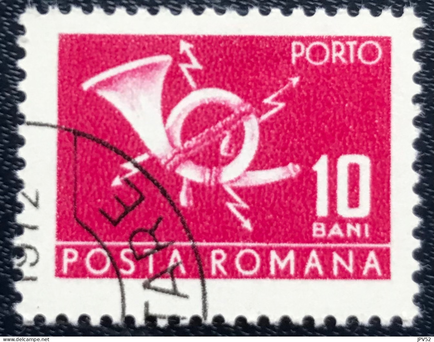 Romana - Roemenië - C14/54 - 1967 - (°)used - Michel 109 - Posthoorn & Bliksem - Port Dû (Taxe)