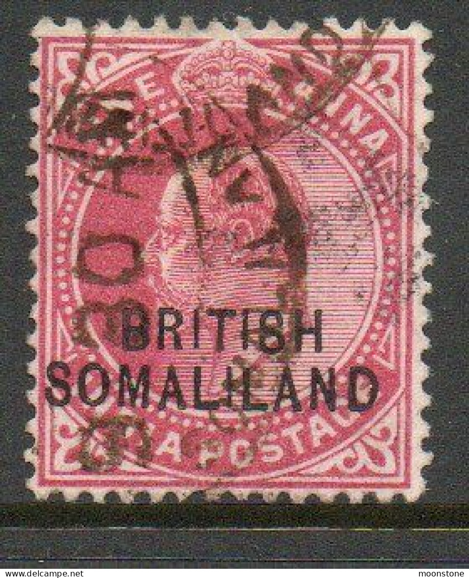 Somaliland Protectorate 1903 KEVII 1 Anna Overprint (at Bottom) On India, Used, SG 26 (BA2) - Somalilandia (Protectorado ...-1959)