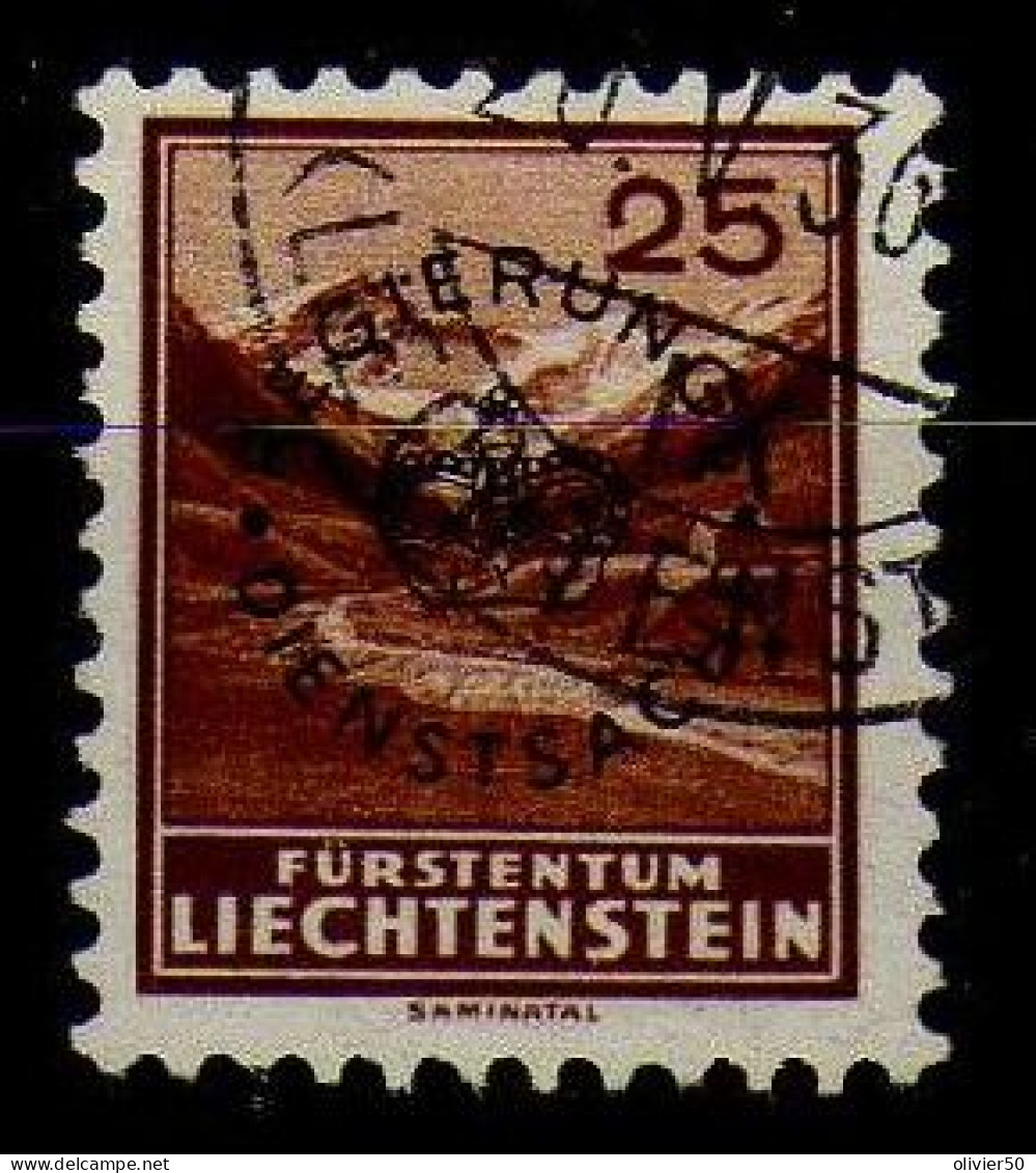 Liechtenstein - (1935-36) - Service  25 R. Vallee De Samina  Surcharge - Oblit - Dienstzegels