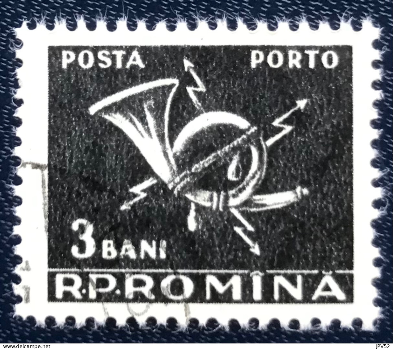 Romana - Roemenië - C14/54 - 1957 - (°)used - Michel 101 - Posthoorn & Bliksem - Port Dû (Taxe)