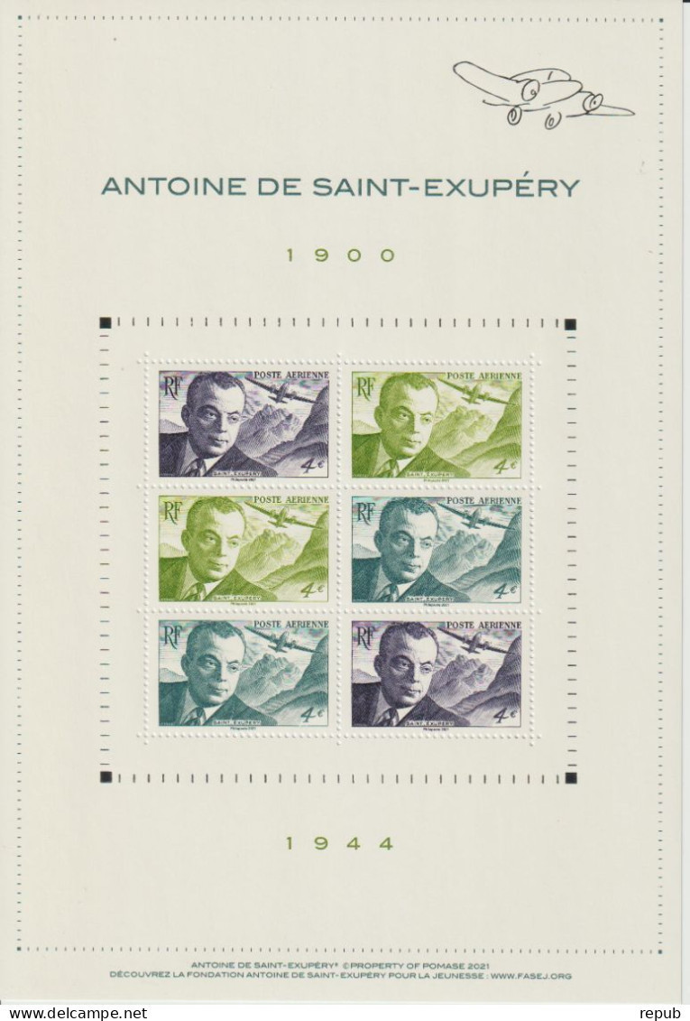 France 2021 Bloc Saint Exupéry F 86 ** MNH - Ongebruikt