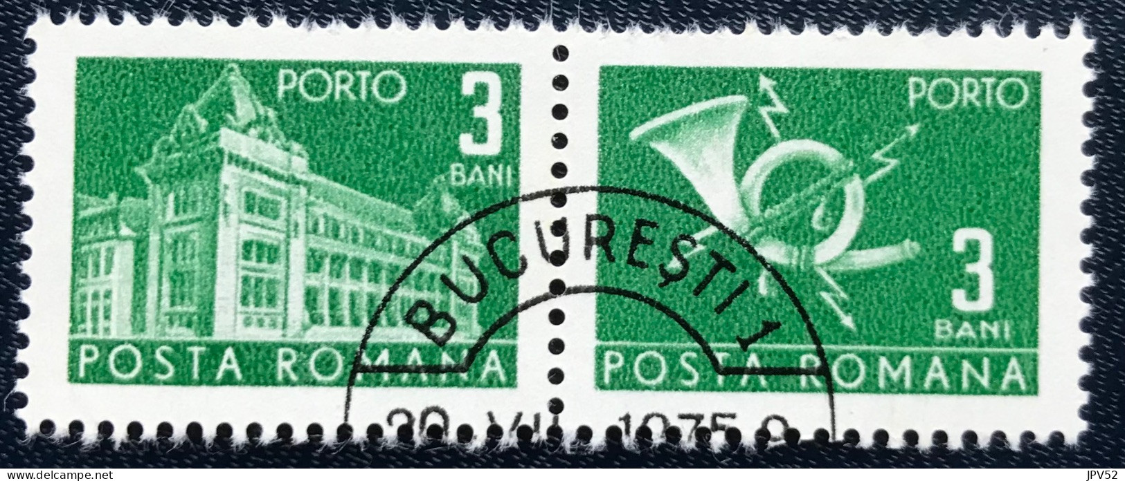 Romana - Roemenië - C14/54 - 1967 - (°)used - Michel 107 - Postkantoor & Posthoorn & Bliksem - BUCURESTI - Port Dû (Taxe)