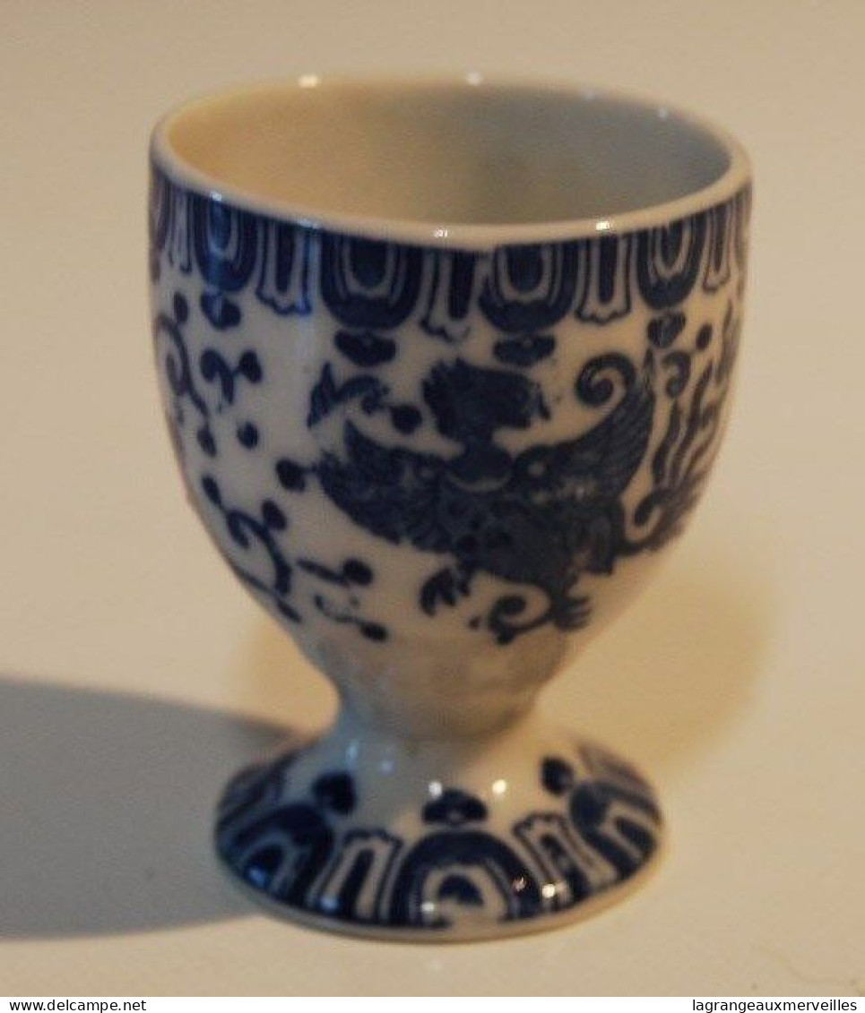 C126 Ancien Coquetier Asiatique XIX Cachet Dessous !! - Egg Cups