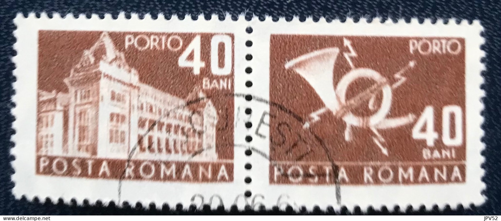 Romana - Roemenië - C14/54 - 1967 - (°)used - Michel 111 - Postkantoor & Posthoorn & Bliksem - Postage Due