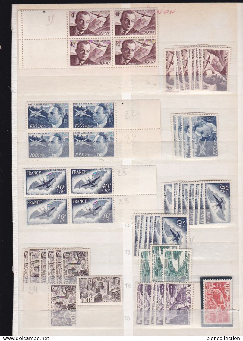 France. Poste aérienne , petit lot de timbres ** , cote 1477€