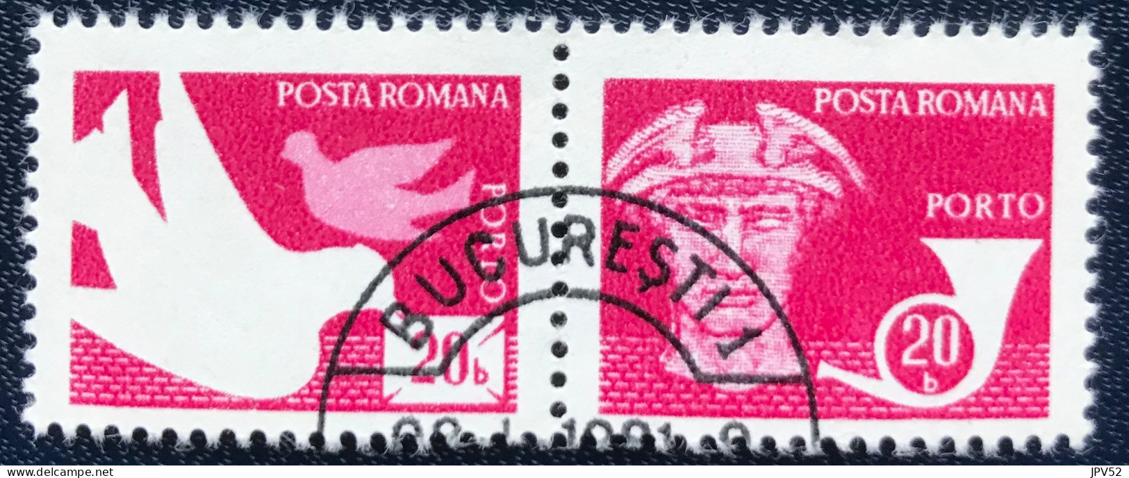 Romana - Roemenië - C14/54 - 1974 - (°)used - Michel 121 - Postduiven & Mercurius & Posthoorn - BUCURESTI - Impuestos