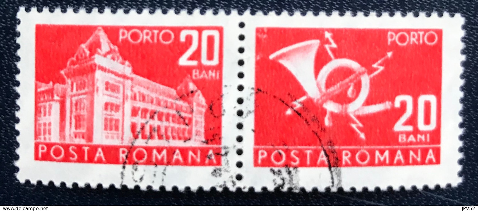 Romana - Roemenië - C14/54 - 1970 - (°)used - Michel 116 - Postkantoor & Posthoorn & Bliksem - Impuestos