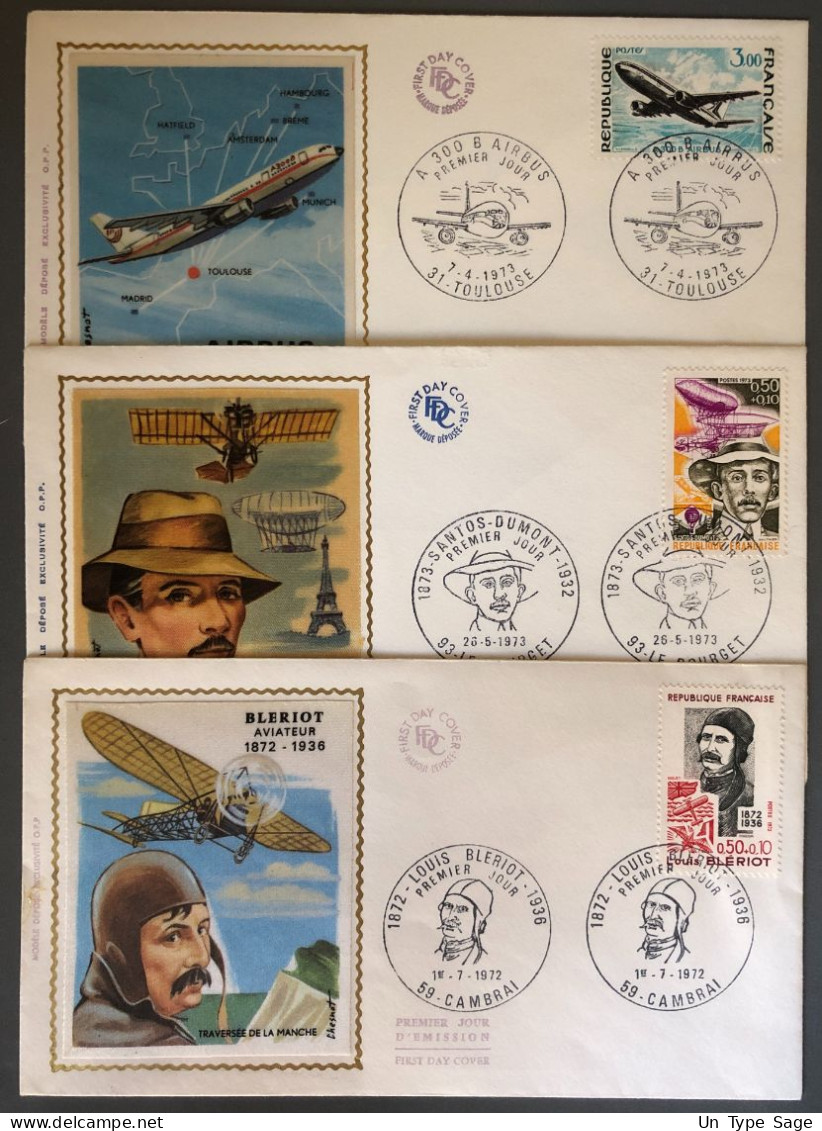 France Lot De 5 FDC - Aviation - (W1078) - Sin Clasificación