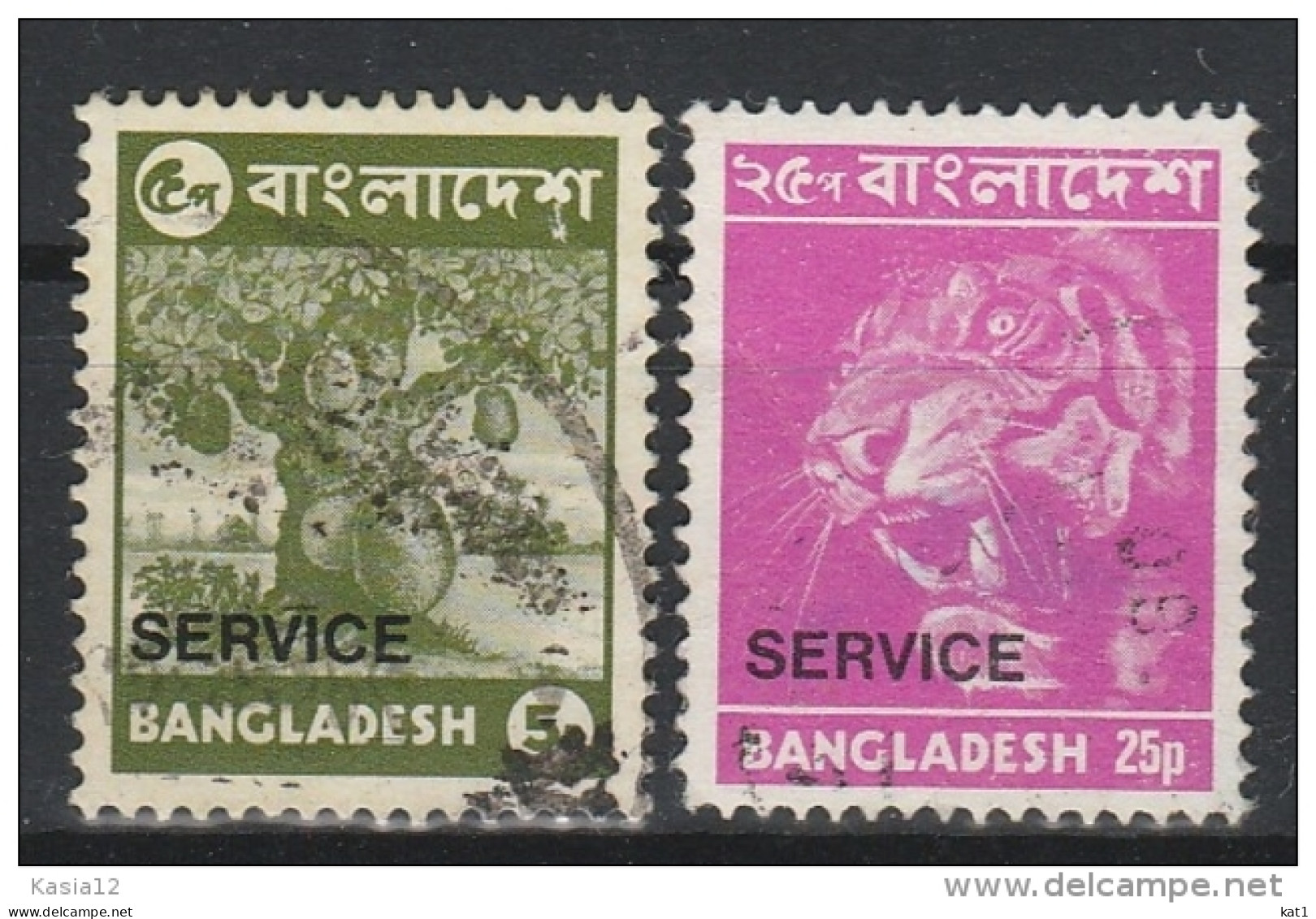 A09663)Bangladesch Dienst D 22 + D 26 Gest. - Bangladesch