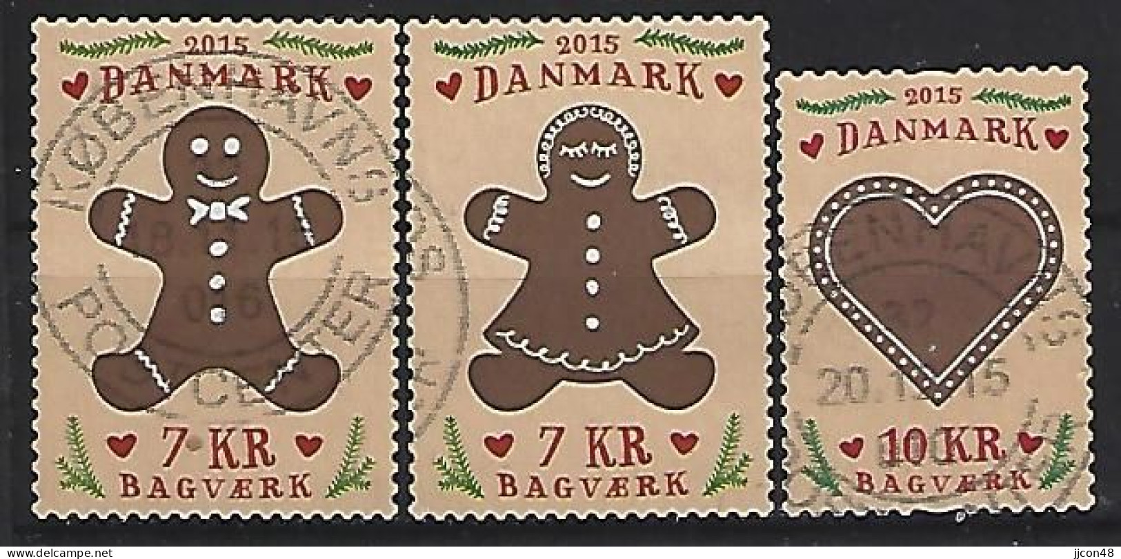Denmark 2015  Christmas Cookies (o) Mi.1860-1862 - Gebraucht