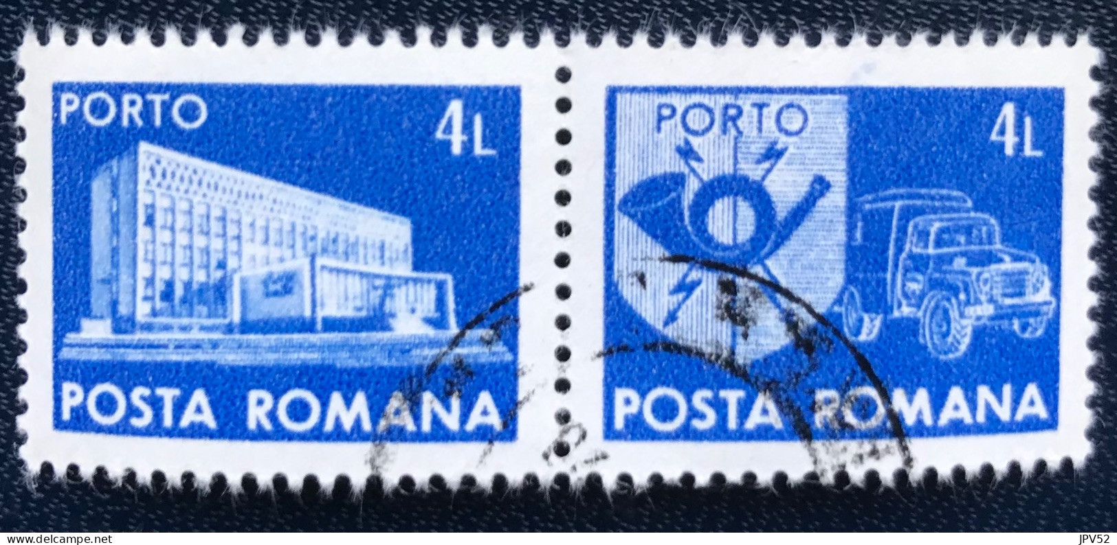 Romana - Roemenië - C14/55 - 1982 - (°)used - Michel 130 - Postkantoor & Postembleem & Postvoertuig - Postage Due