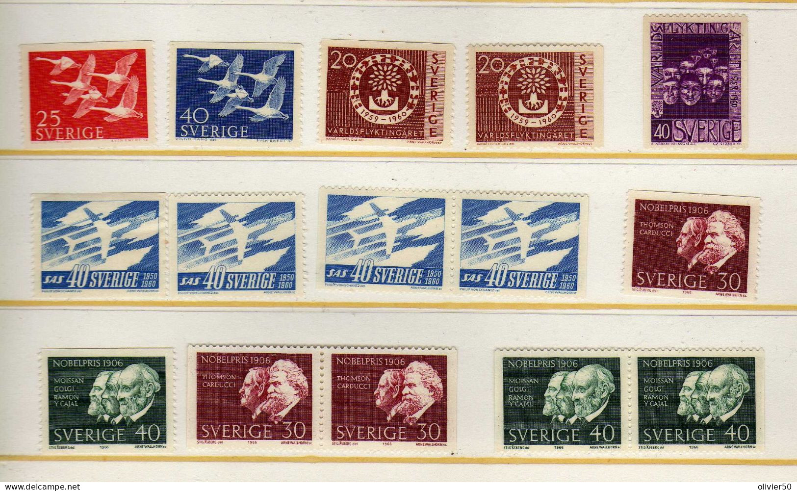 Suede (1956-66)  -  Prix Nobel - SAS  - Evenements  -  Neufs** - MNH - Ongebruikt