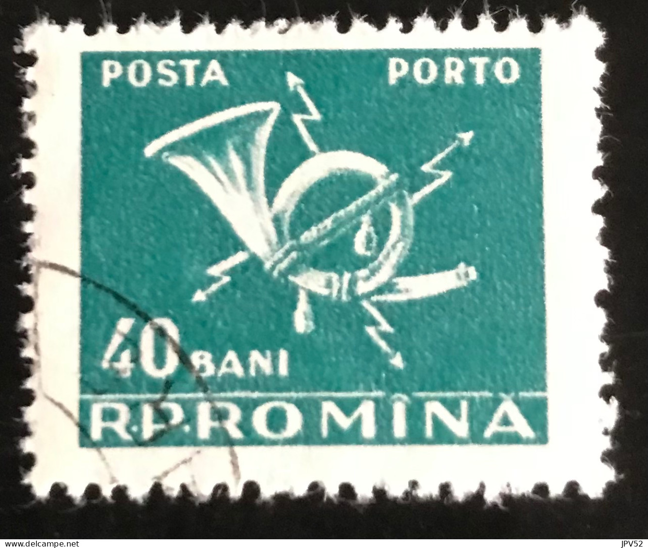 Romana - Roemenië - C14/55 - 1957 - (°)used - Michel 105 - Posthoorn & Bliksem - Portomarken