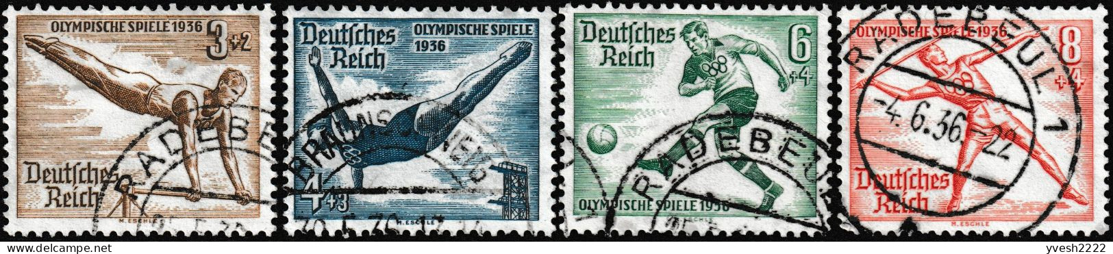 Allemagne 1936 Y&T 565/72 Michel 609/16. Jeux Olympiques De Berlin. Série Oblitérée - Summer 1936: Berlin
