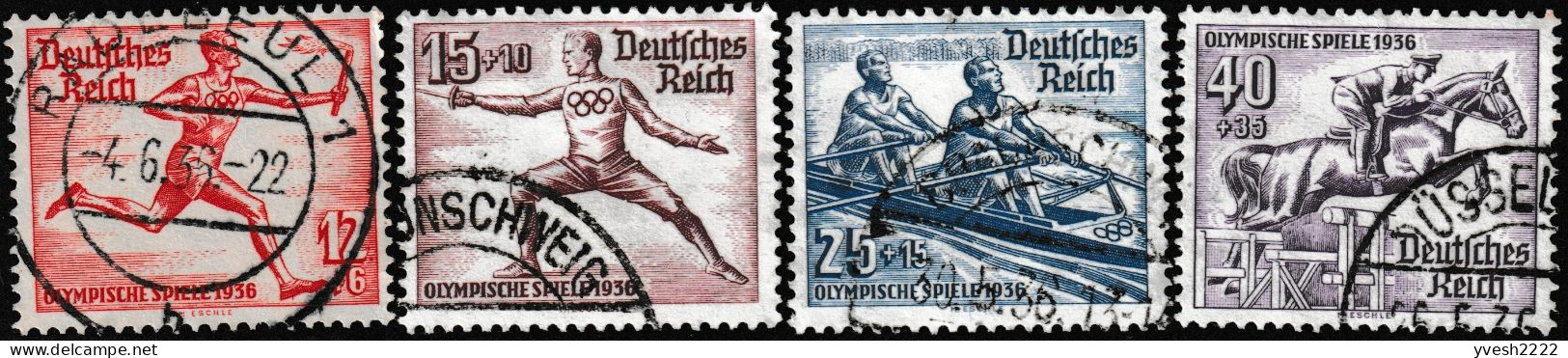 Allemagne 1936 Y&T 565/72 Michel 609/16. Jeux Olympiques De Berlin. Série Oblitérée - Zomer 1936: Berlijn