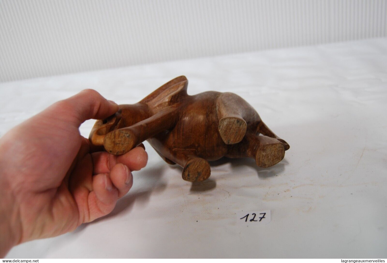 C127 Elephant En Bois - Objet De Vitrine - Animaux