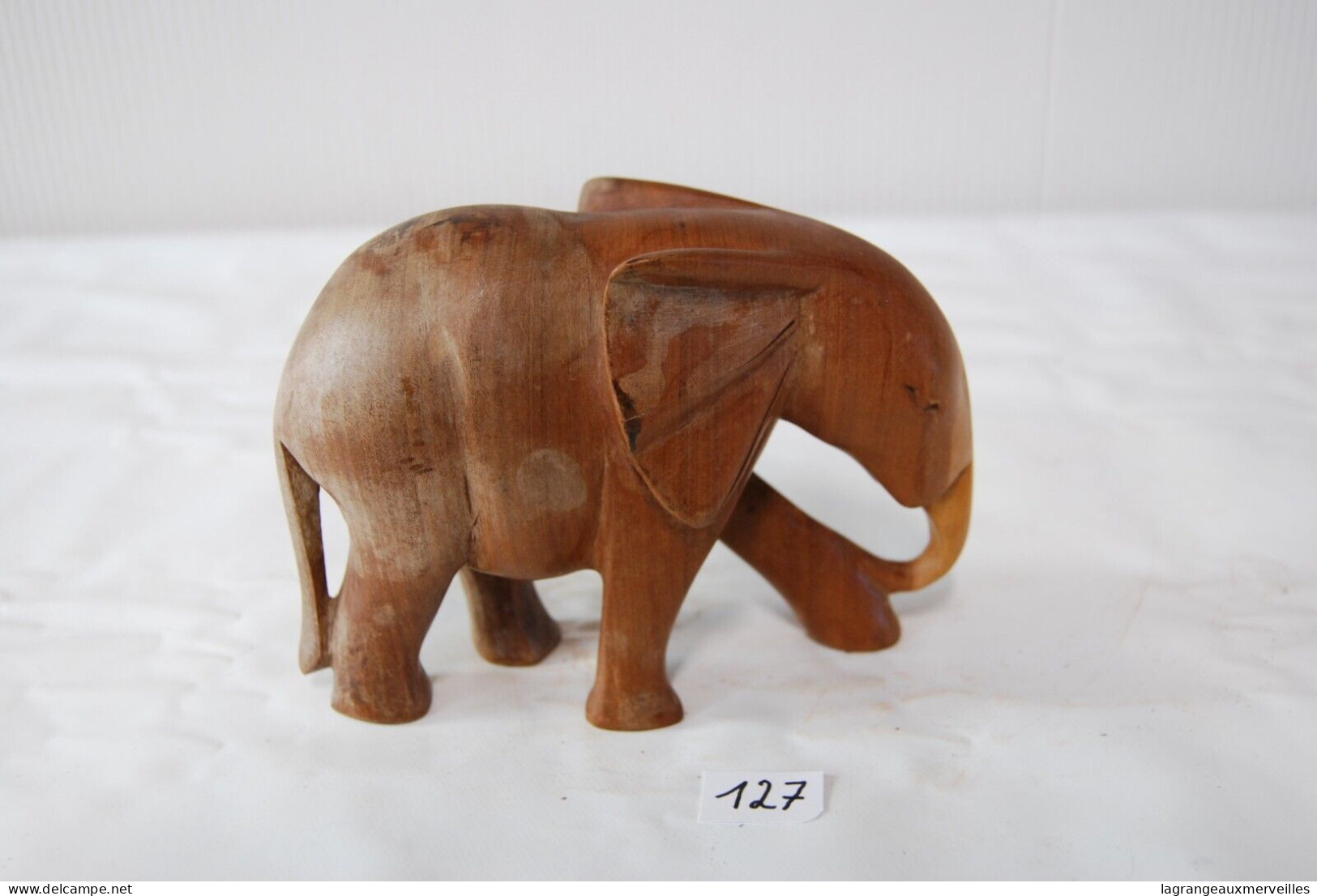 C127 Elephant En Bois - Objet De Vitrine - Animals