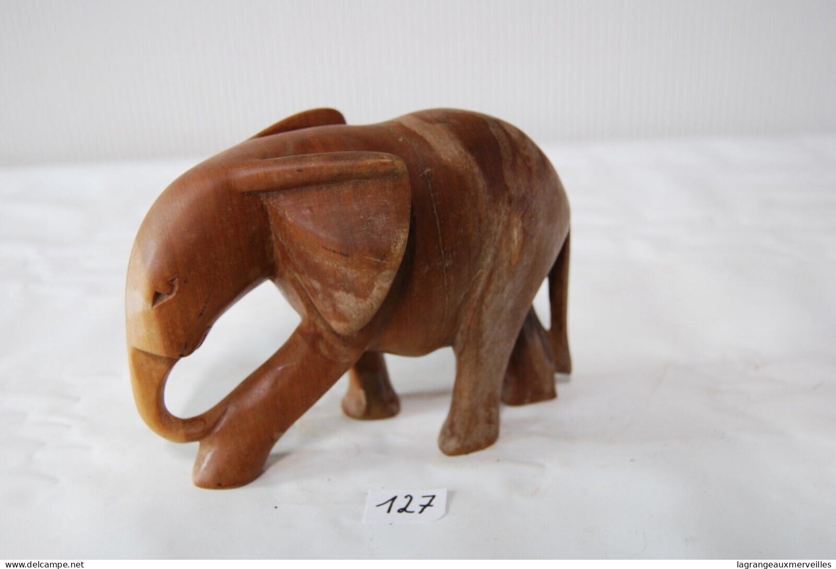 C127 Elephant En Bois - Objet De Vitrine - Animals