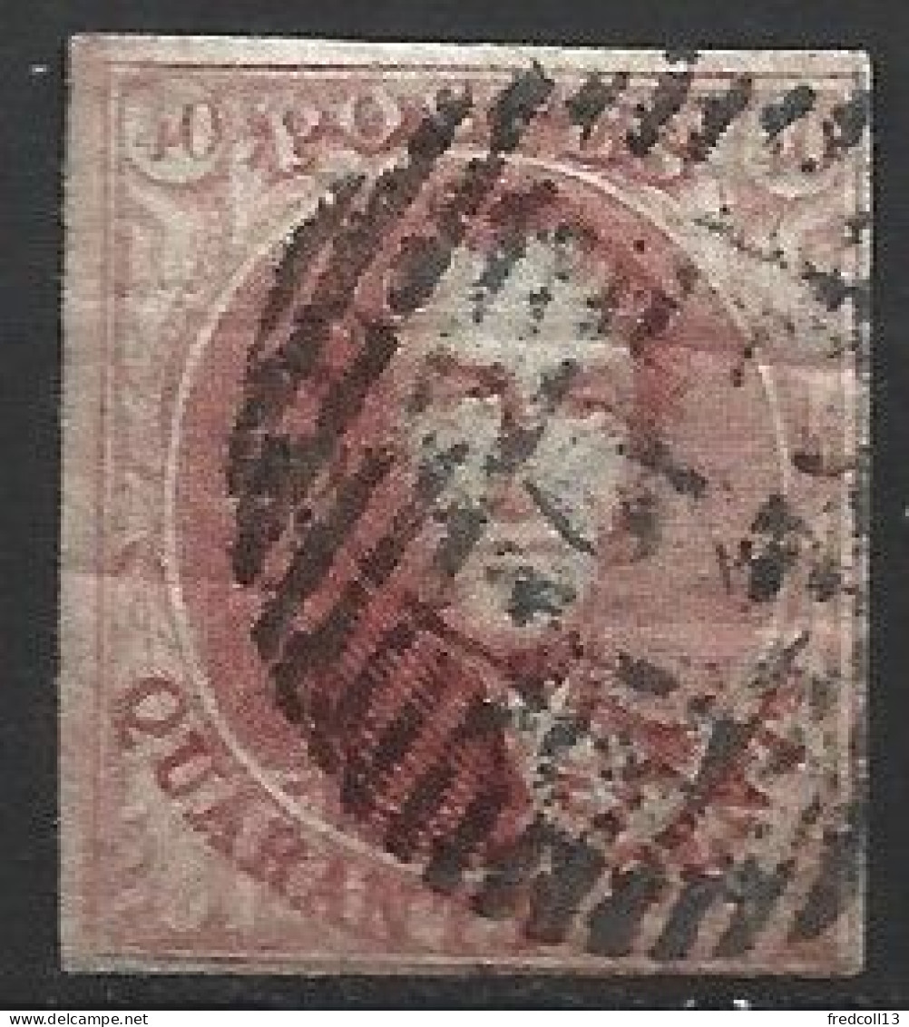 BELGIQUE 8 Oblitéré Côte 115 € - 1849-1865 Médaillons (Autres)