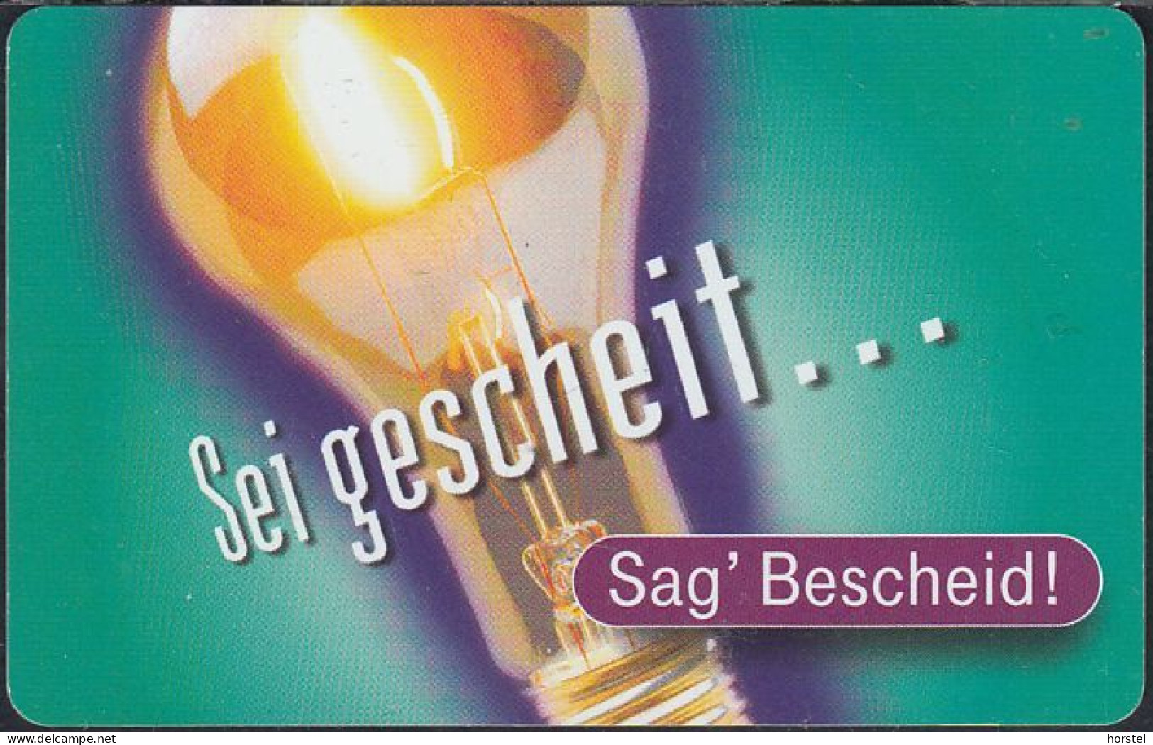 Germany P11/97 Sei Gescheit - Glühlampe DD:2709 - P & PD-Series: Schalterkarten Der Dt. Telekom