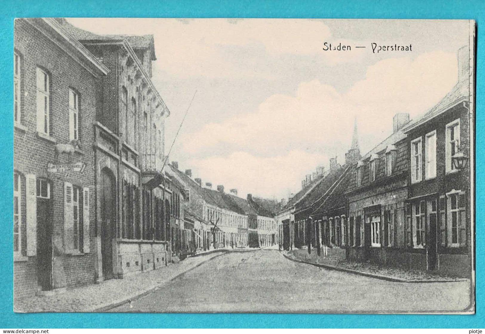 * Staden (West Vlaanderen) * Yperstraat, Ieperstraat, Rue D'Ypres, Café, Unique, Old, Straatzicht - Staden