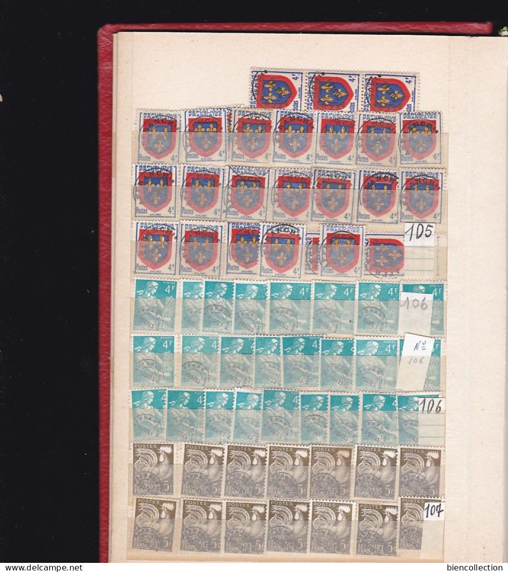 France, 1 Petit Classeur Avec Des Centaines De Timbres Préoblitérés Quelques Timbres Neufs**, Taxe; Franchise Militaire - Altri & Non Classificati