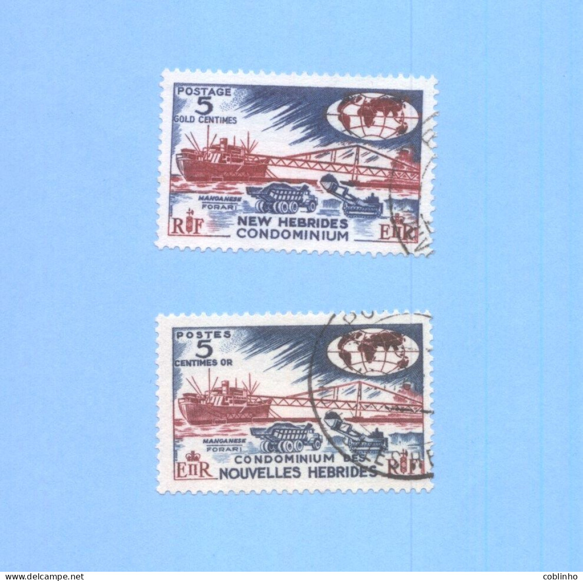 NOUVELLES HEBRIDES (New Hebrides) - Variété De Couleur (color Variety) - Oblitéré - Stanley Gibbons 98a - 1972 - Sin Dentar, Pruebas De Impresión Y Variedades