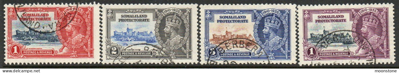 Somaliland Protectorate 1935 GV Silver Jubilee Set Of 4, Used, SG 86/9 (BA2) - Somaliland (Protettorato ...-1959)