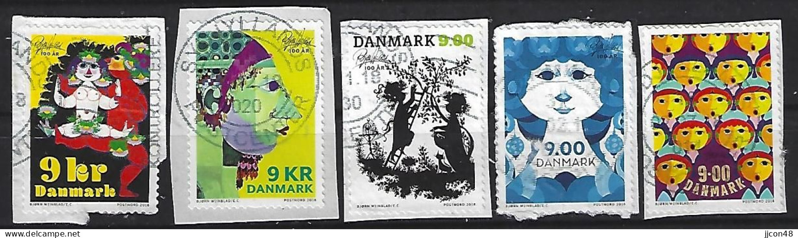 Denmark 2018  Bjorn Wilnblad (o) Mi.1937-1941 - Used Stamps