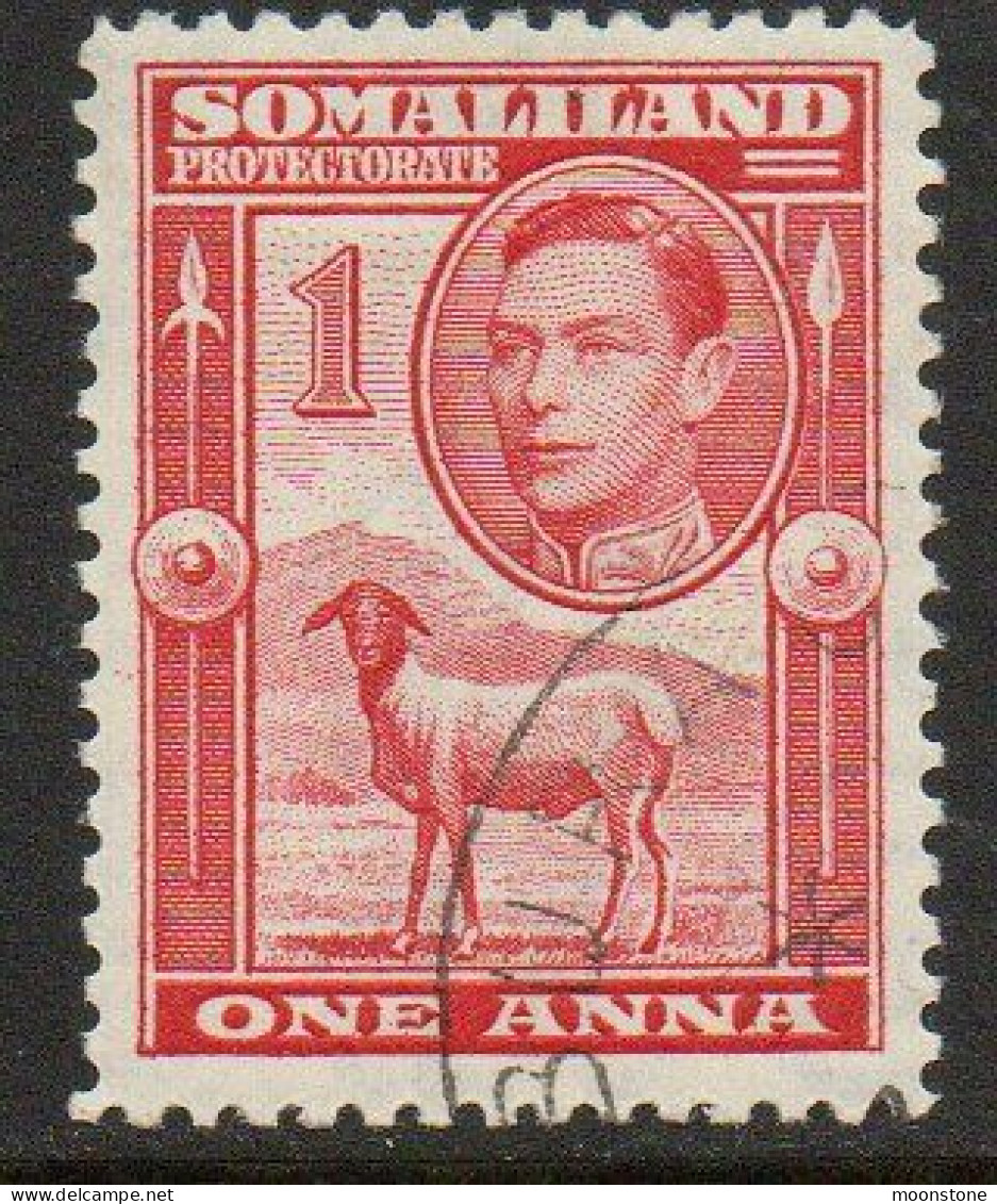 Somaliland Protectorate 1938 GVI Side Facing Definitives, 1 Anna Value, Used, SG 94 (BA2) - Somaliland (Protectorate ...-1959)