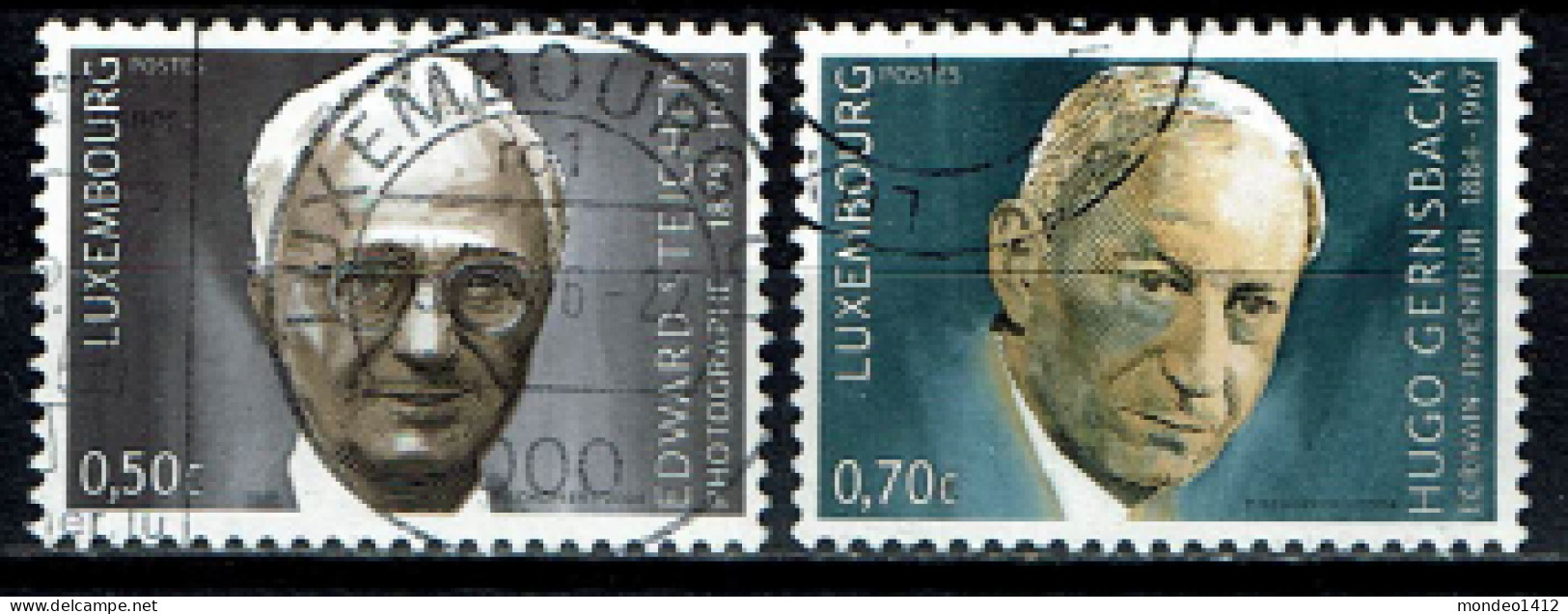 Luxembourg 2004 - YT 1582/1583 - Famous Persons, H. Steichen, H. Gernsback - Usati
