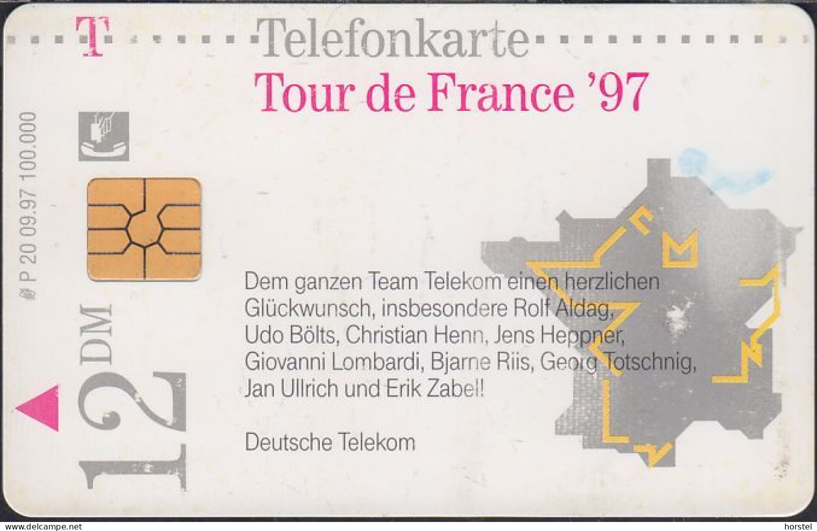 Germany P20/97 Team Telekom - Tour De France '97 - Jens Heppner - DD:3709 - P & PD-Series: Schalterkarten Der Dt. Telekom