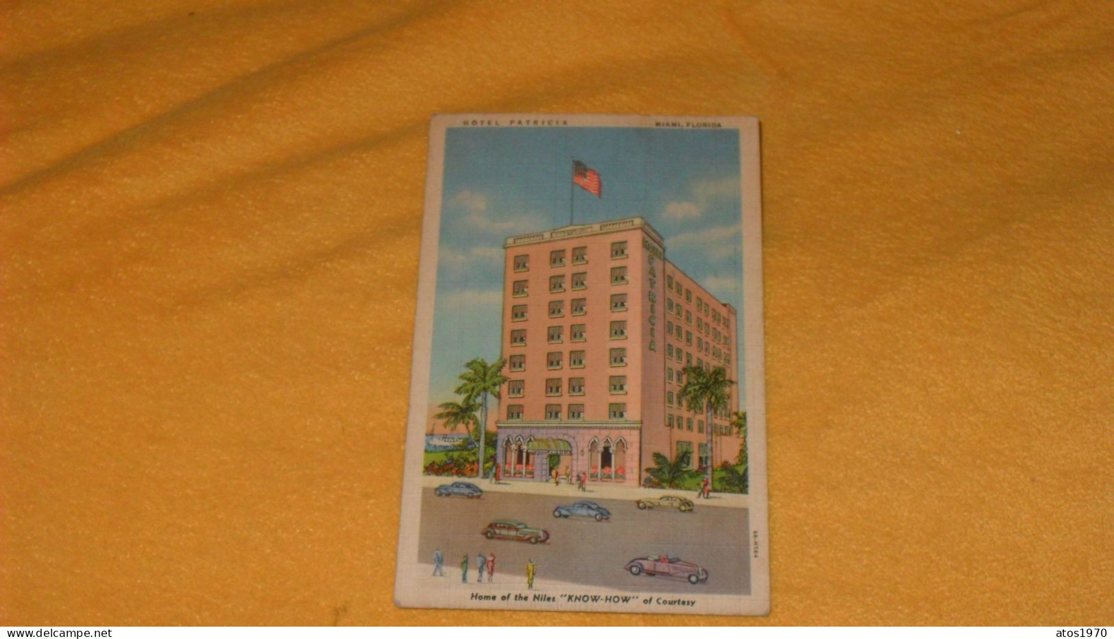 CARTE POSTALE ANCIENNE CIRCULE DE 1949../ HOTEL PATRICIA MIAMI FLORIDA..HOME OF THE NILES..CACHET + TIMBRE - Miami