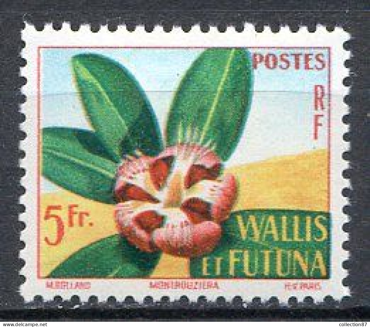 Réf 79 < WALLIS & FUTUNA < Yvert N° 159 * Neuf Ch * MH < Cote 4 € < Flore Fleur Montrouziera - Unused Stamps