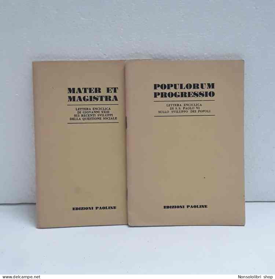Mater Et Magistra  (1973) E Populorum Progressio (1967)  - Altri & Non Classificati